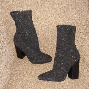 KENDALL & KYLIE-Hailey Sparkly Glitter Sock Bootie -Sz 8.5-NWOB Retail 175.00
